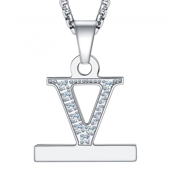 2 in 1 Alphabet Letter A-Z Necklace Pendant Connector for